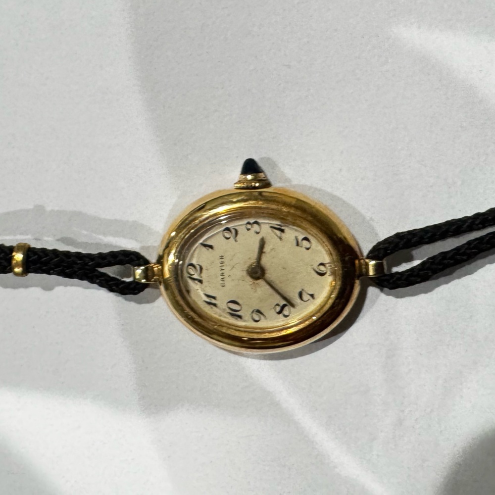 18k yellow gold cold 21mm oval mechanical watch